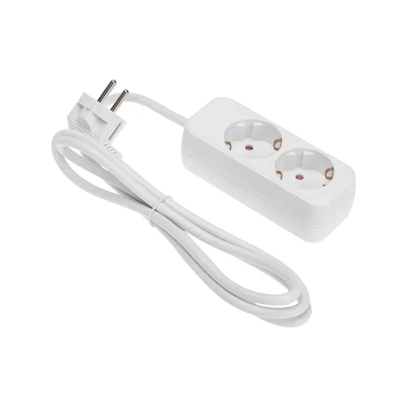 Удлинитель STANDARD 2 гнезда, 1,5м, 3х1,0мм², с/з, белый REXANT - Фото 2