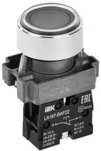 Кнопка управления LA167-BAF22 d=22мм 1р черная IEK BBT20-BAF22-2-22-67-K02