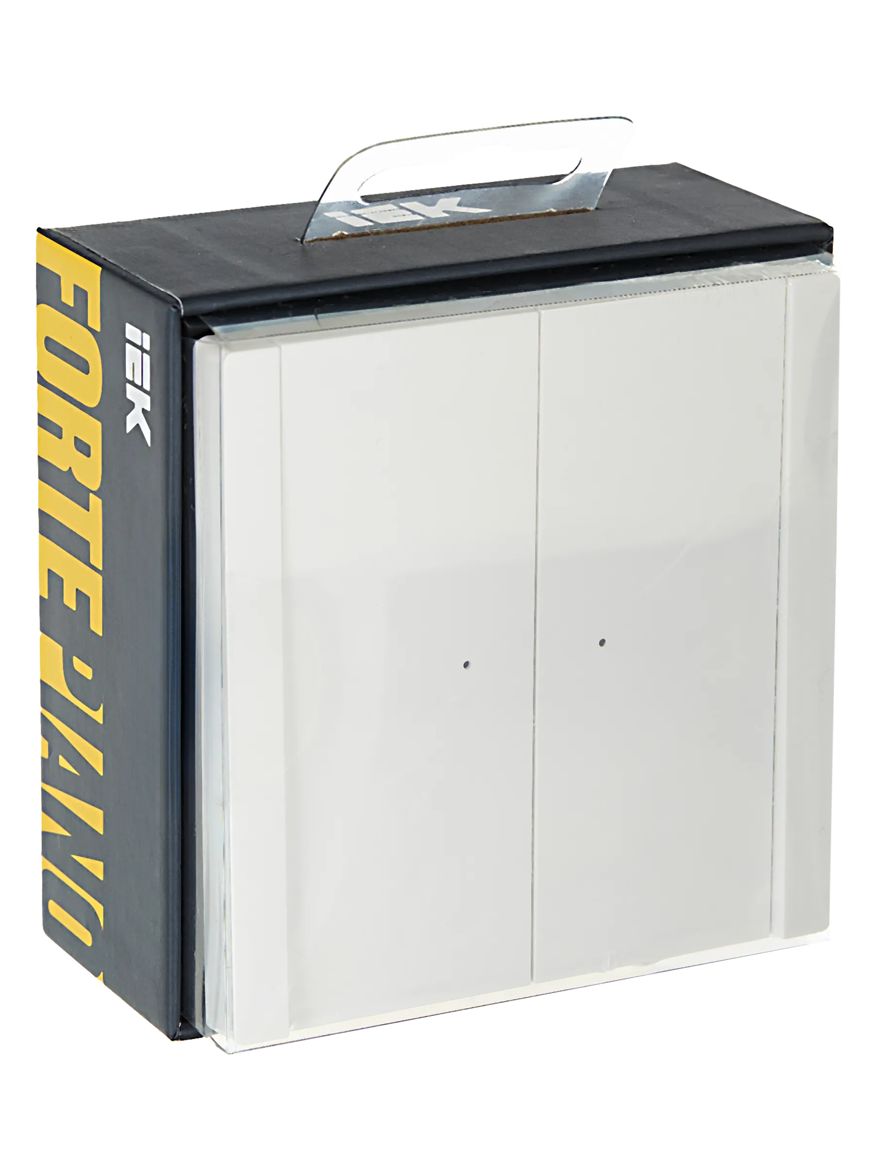 FORTE&PIANO Выключатель 2-клавишный с индикацией 10А FP206 белый IEK - Фото 2