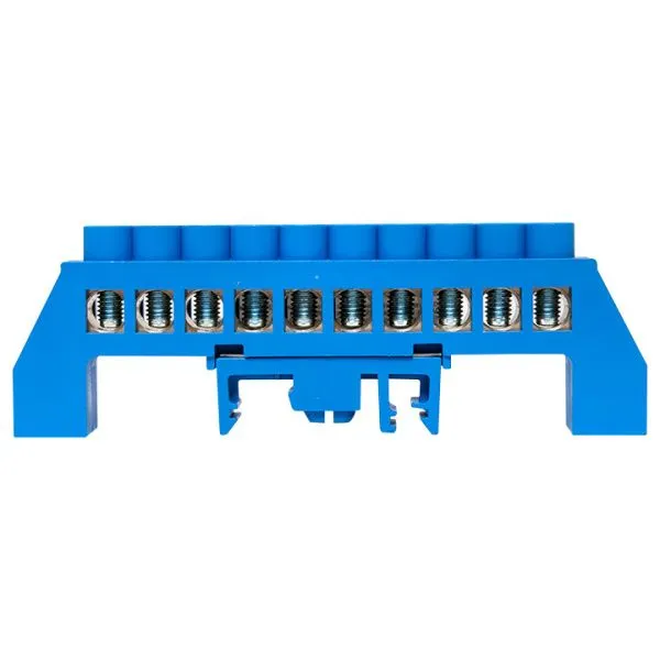 Шина "0" N (8x12мм) 10 отв. латунь синий нейл. корп. комбинир. розн. стикер EKF - Фото 2