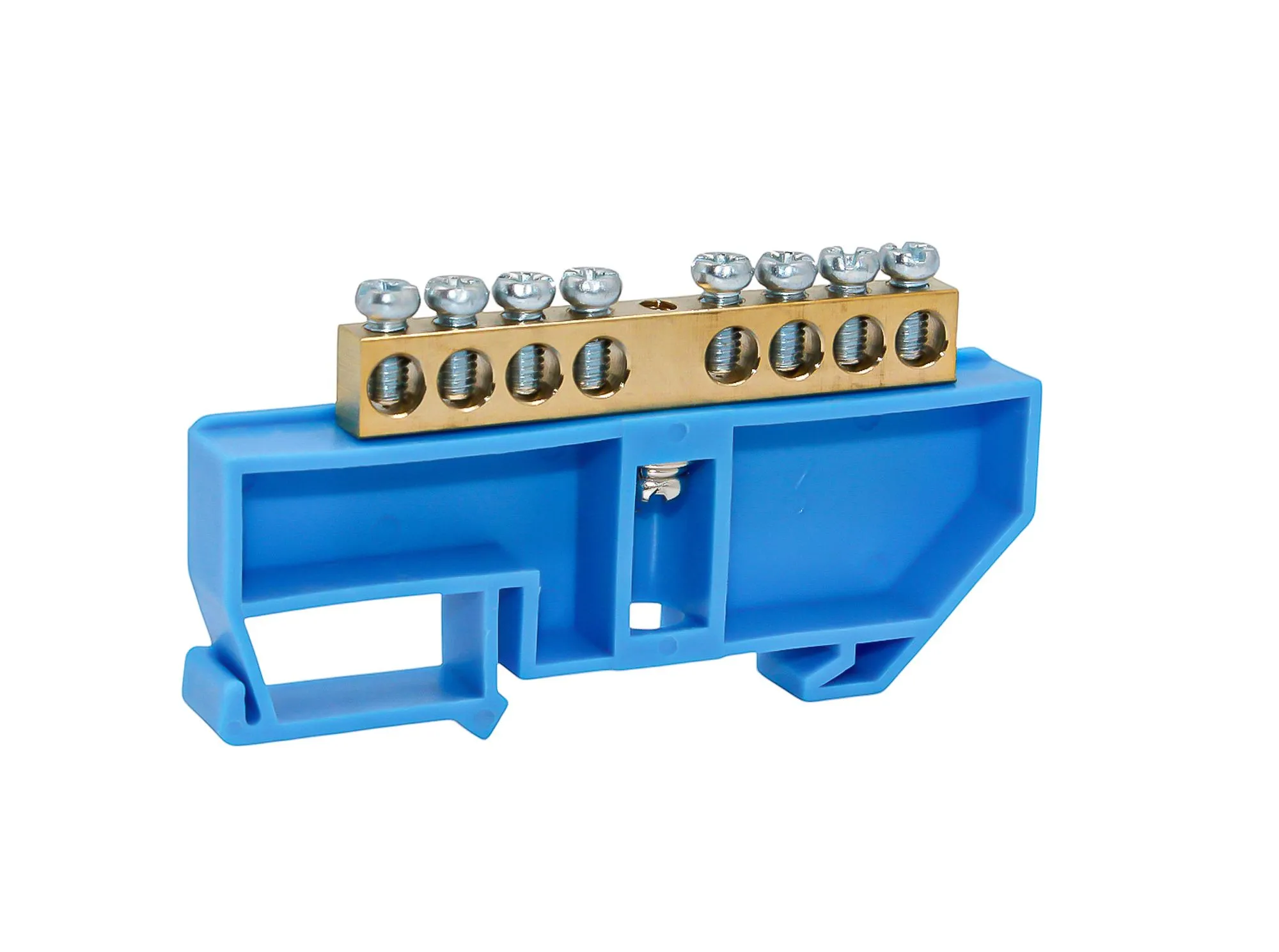 Шина N "ноль" на DIN-изоляторе СИНИЙ 6х9-8