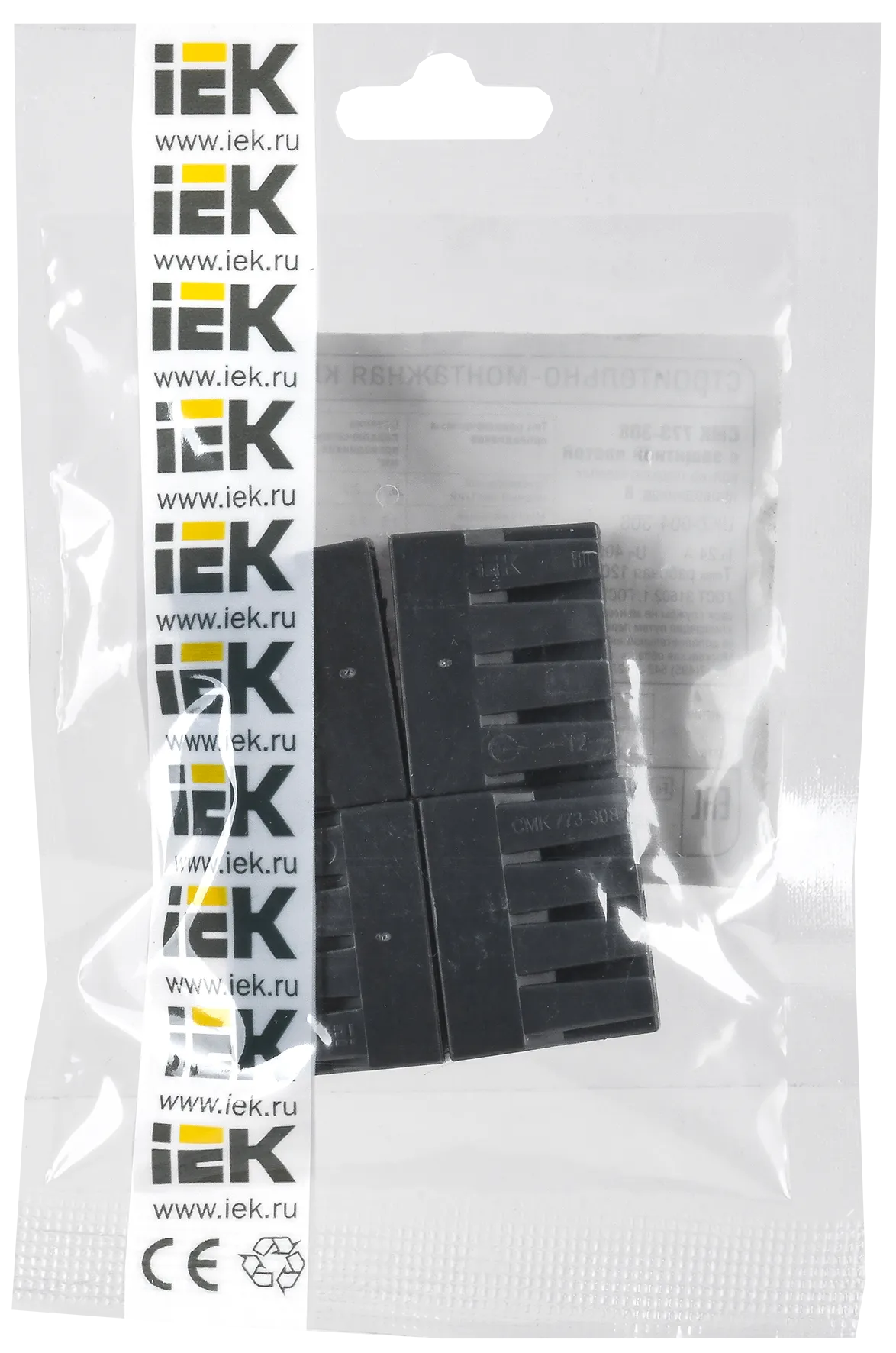 Строительно-монтажная клемма СМК 773-308 с пастой (4шт/упак) IEK - Фото 2