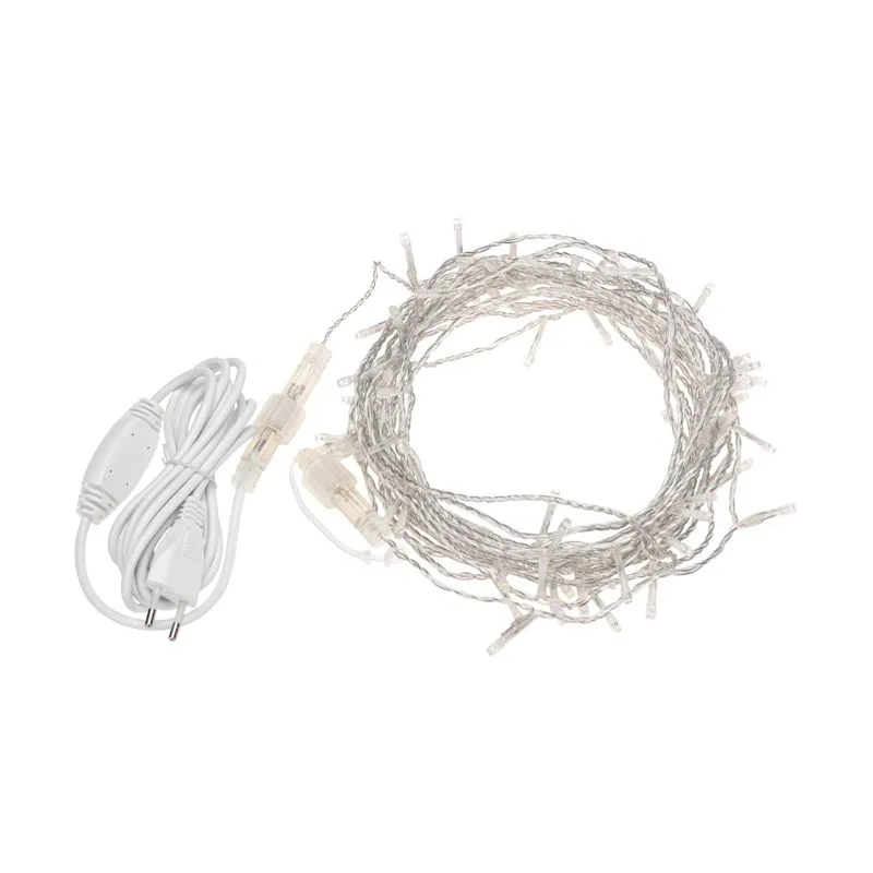 Гирлянда Нить 20м, с эффектом мерцания, прозрачный провод, IP44, 230В, диоды БЕЛЫЕ, 150LED NEON-NIGHT - Фото 2