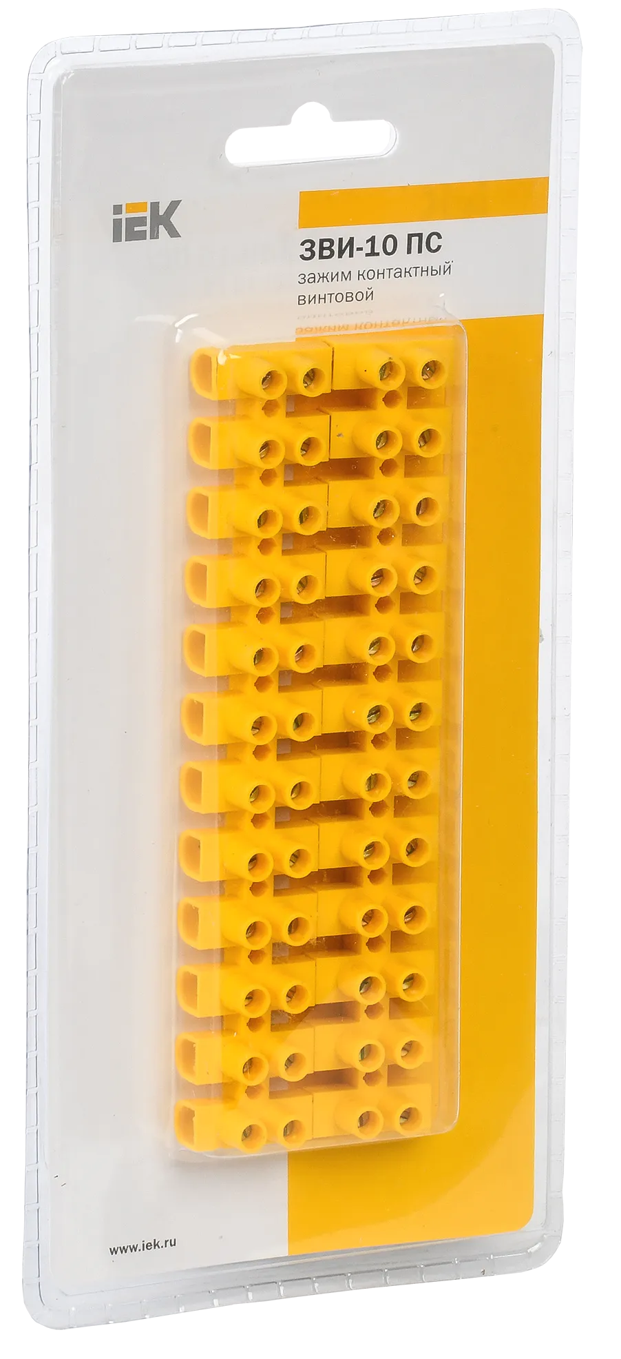 Зажим винтовой ЗВИ-10 н/г 2,5-6мм2 (2шт/блистер) желтые IEK - Фото 2