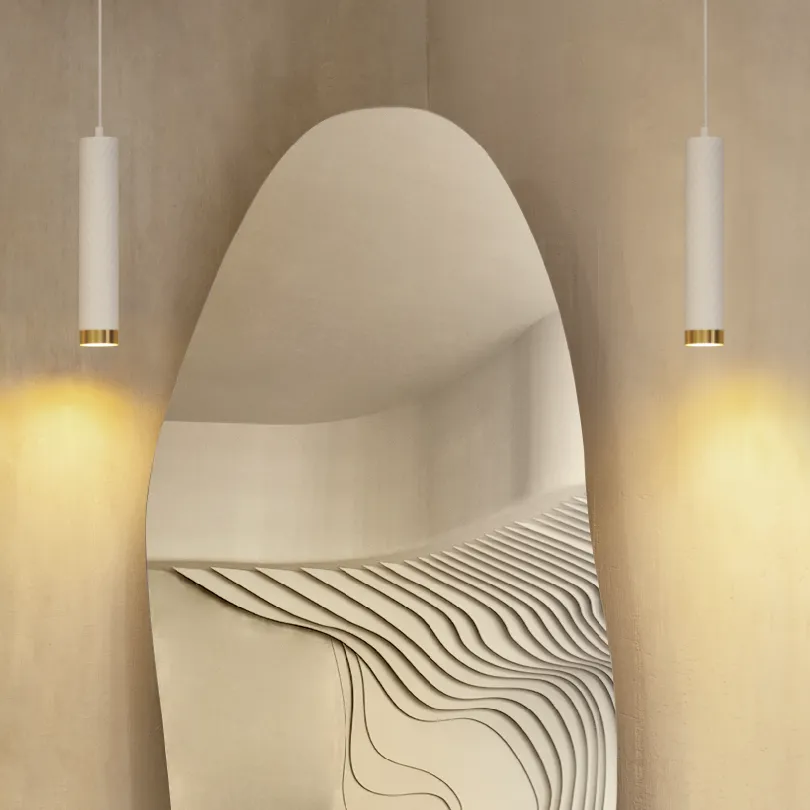 Подвесной светильник WOLTA WSL-GU10/P09WG IP20 под лампу GU10 Белый/золото LINEA D55x280 1/20 - Фото 2