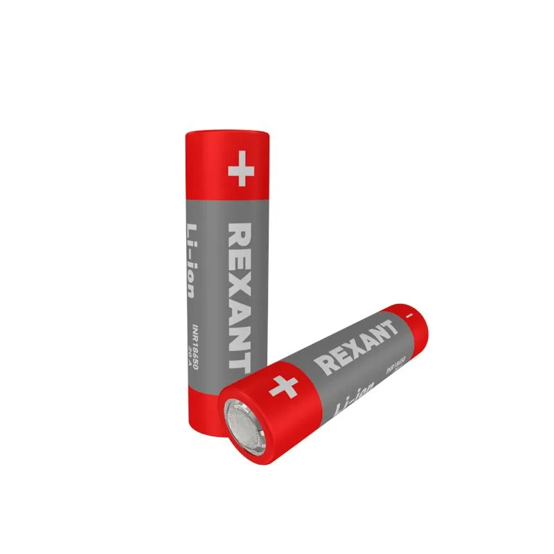 Аккумулятор Li-ion 18650, 3,7В, 3000мАч, без платы защиты, плоский контакт, 2 шт, блистер REXANT - Фото 3