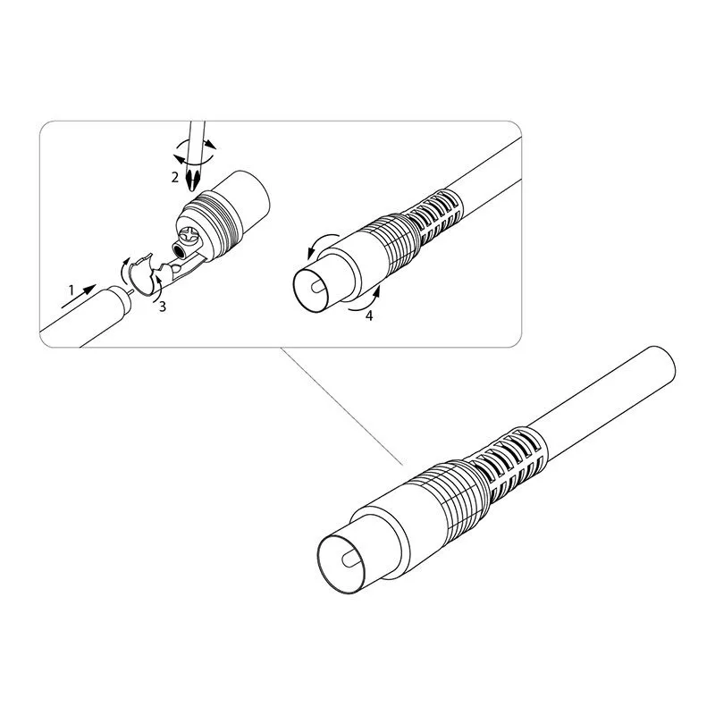 TV-разъем штекер без пайки белый PROconnect - Фото 3