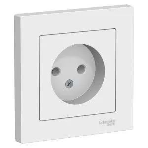 Розетка 1-м СП AtlasDesign 16А IP20 без заземл. в сборе бел. SE ATN000140 1240144