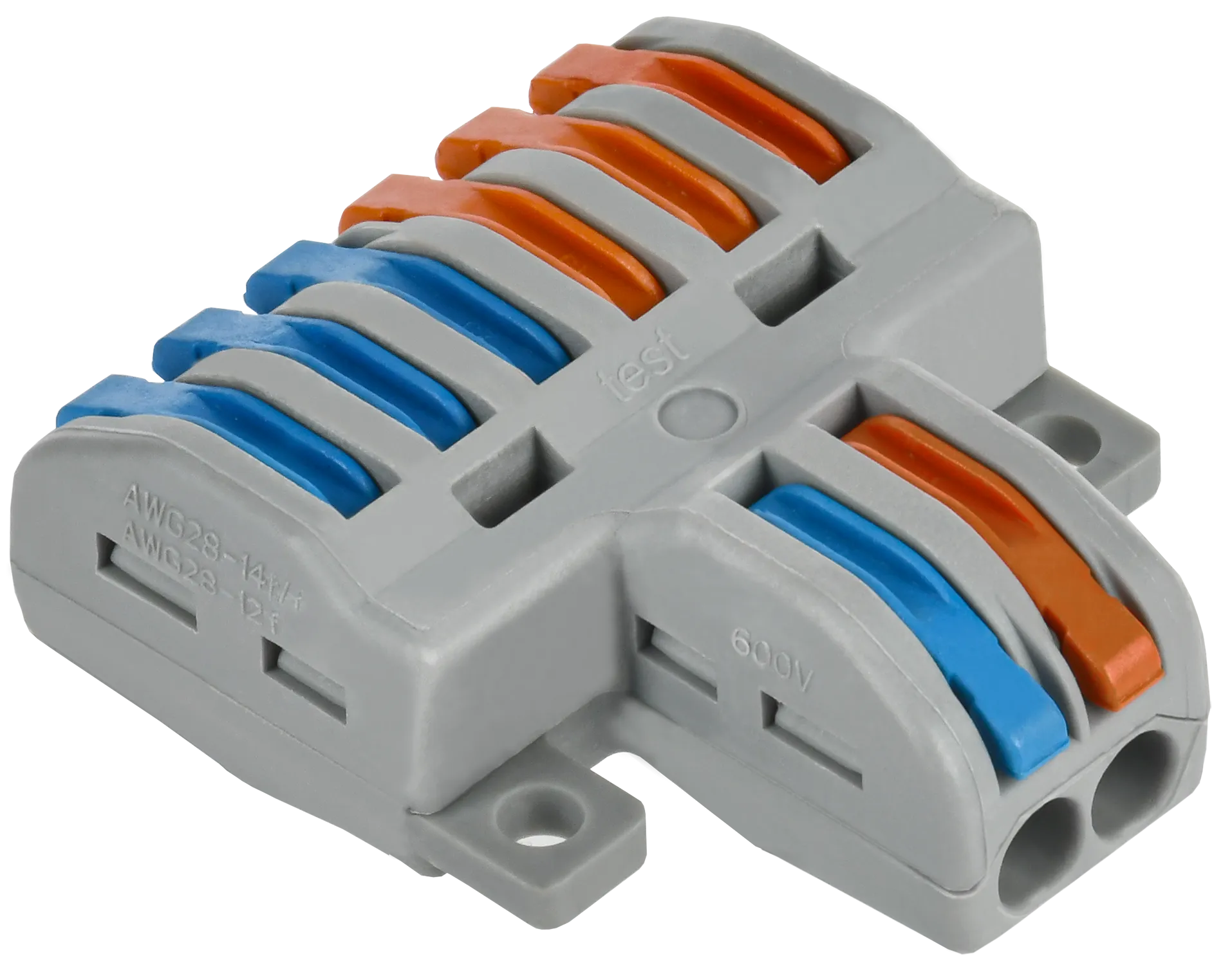 Строительно-монтажная клемма СМК 222-4126 проходная разветвительная (4шт/упак) IEK