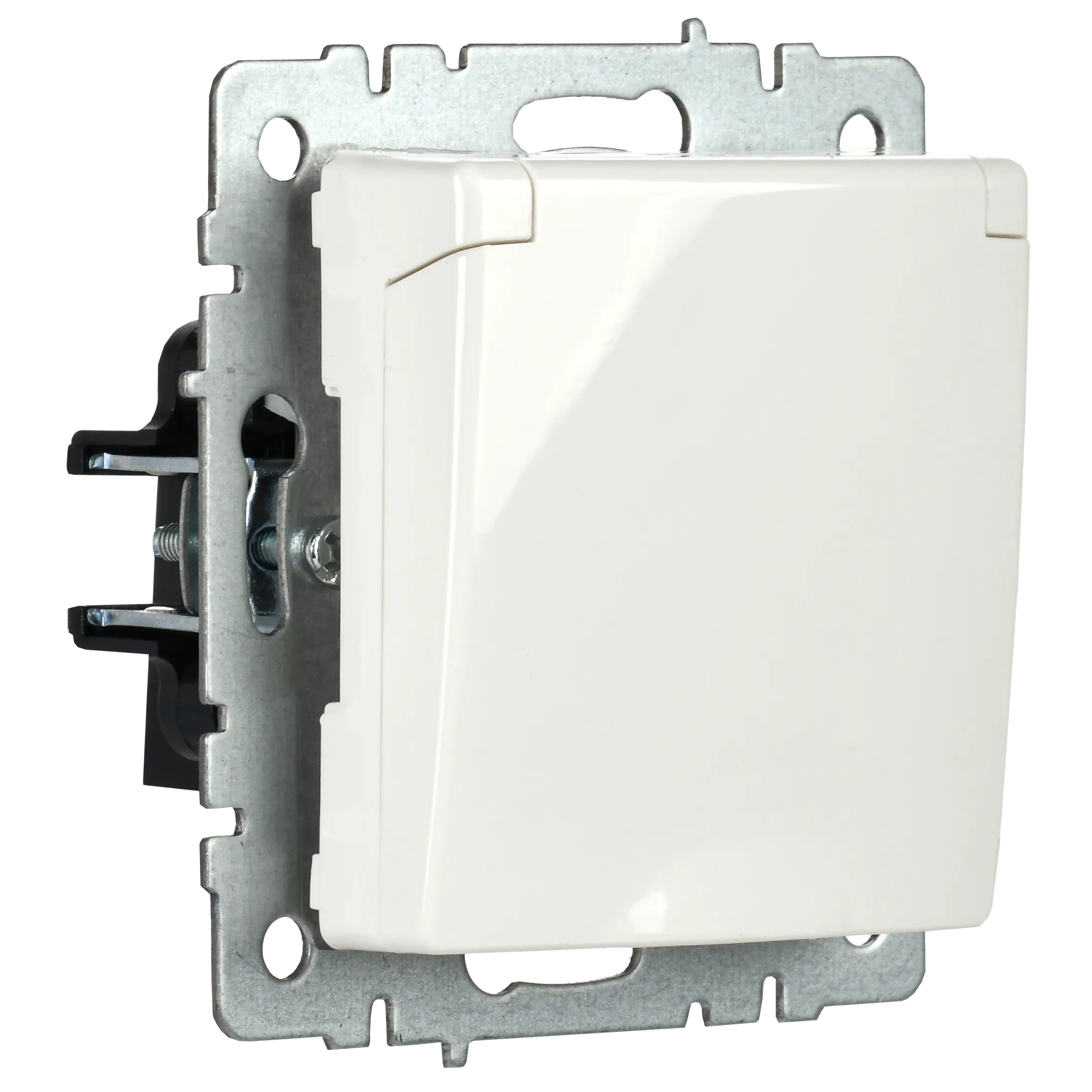 BRITE Розетка 1-местная с заземлением с защитными шторками и крышкой 16А IP20 РСбш10-3-БрБ белый IEK - Фото 6