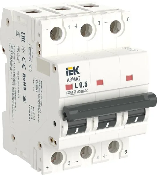 ARMAT Автоматический выключатель M06N-DC 3P Z 5А IEK AR-M06N-3-Z005DC