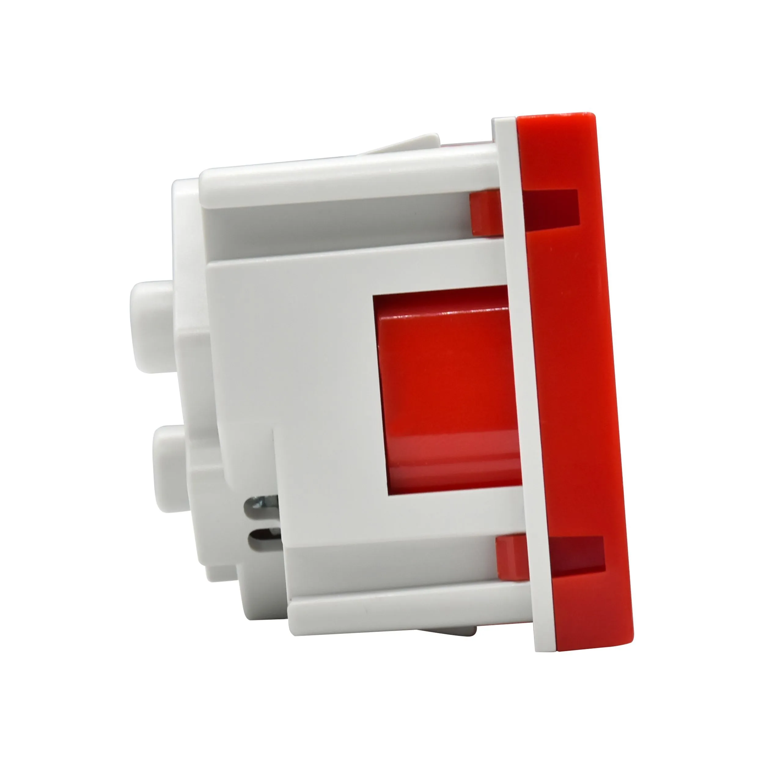 PRIMER РКС-20-32-П-45 Розетка 45град с заземляющим контактом защитной шторкой и винтовым зажимом (2 модуля) красная IEK - Фото 2