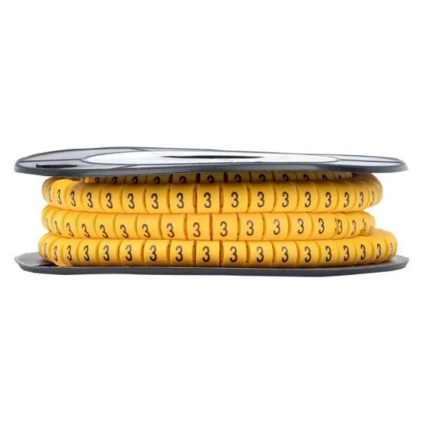 Маркер кабельный 2,5 мм2 "3" (1000 шт.) (ЕС-1) EKF - Фото 5