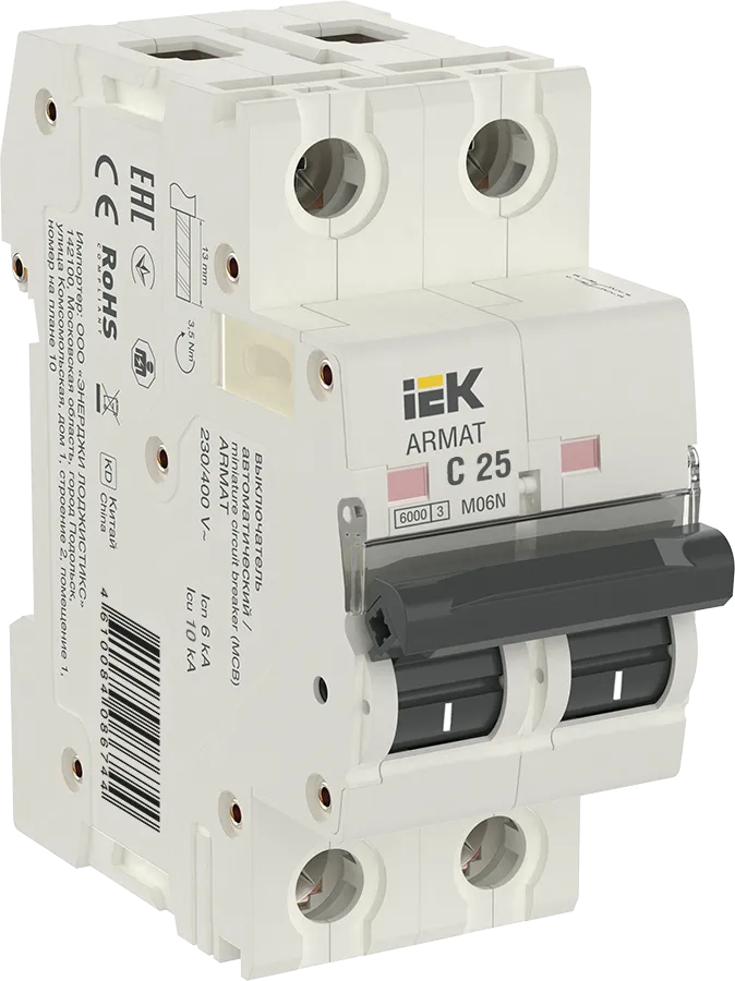 ARMAT Автоматический выключатель M06N 2P C 25А IEK