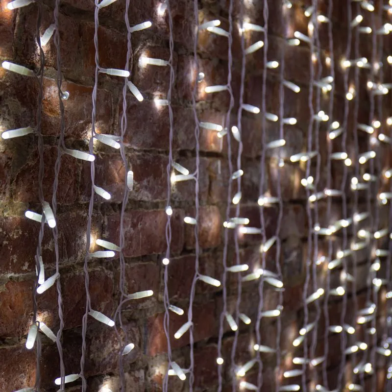 Гирлянда светодиодная Занавес 2х3м 600 LED БЕЛЫЙ белый ПВХ IP65 постоянное свечение 230В нужен блок 303-500-1 NEON-NIGHT 235-135