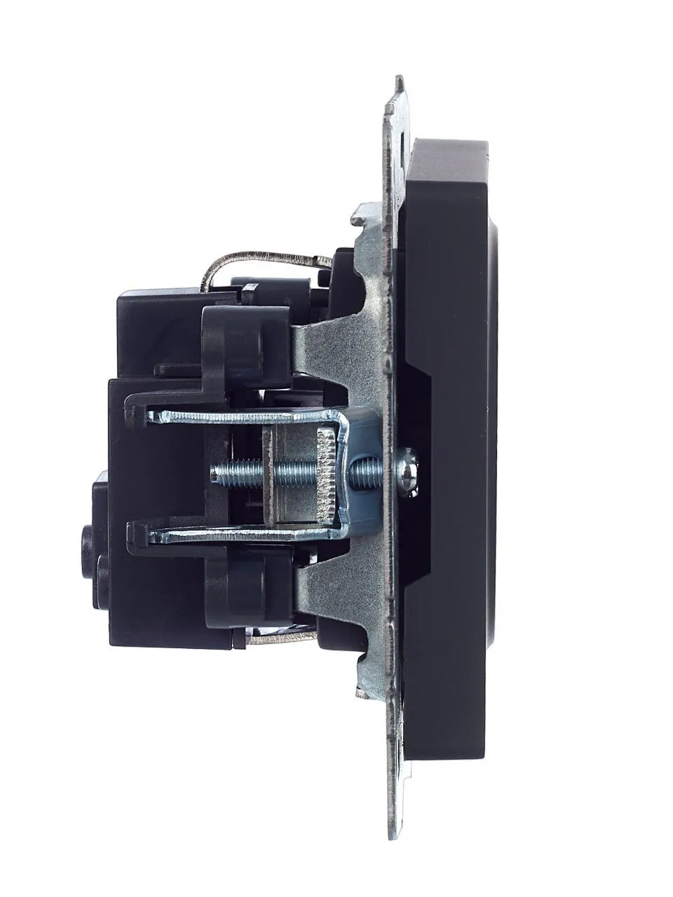 BRITE Розетка 1-местная с заземлением без защитных шторок 16А РС11-1-0-БрГ графит IEK - Фото 7