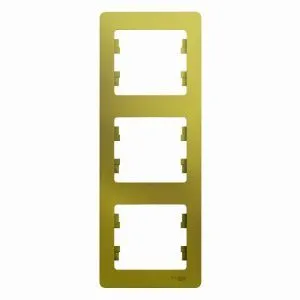 Рамка 3-м Glossa вертикал. фисташк. SE GSL001007 454521