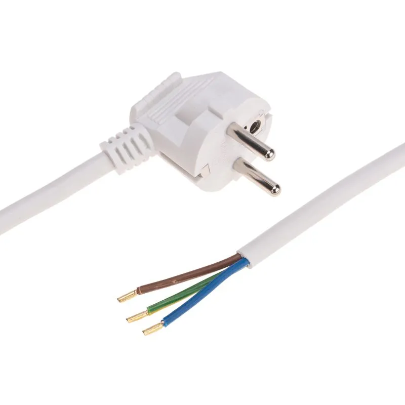 Шнур электрический с вилкой ПВС 3х1,5 мм² 5м белый REXANT 11-1329