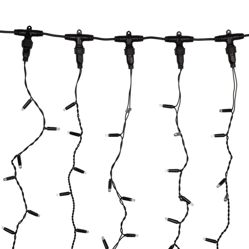 Гирлянда светодиодная Занавес 2х3м 760 LED БЕЛЫЙ черный ПВХ IP65 постоянное свечение 230В блок в комплекте NEON-NIGHT - Фото 3