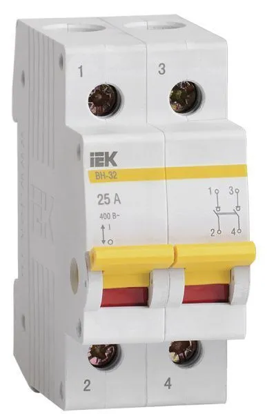 KARAT Выключатель нагрузки (мини-рубильник) ВН-32 2P 25А IEK MNV10-2-025