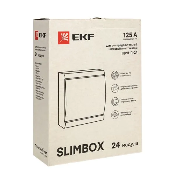 ЩРН-П-24 "SlimBox" белая дверца IP41 EKF