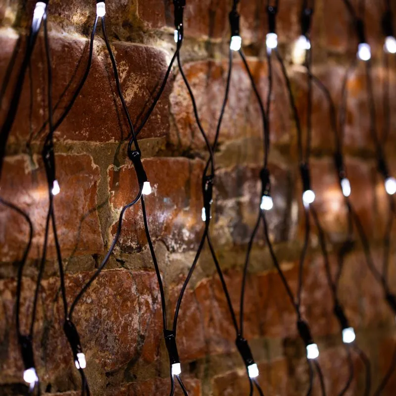 Гирлянда светодиодная Сеть треугольная 1,5х2х2м 136 LED БЕЛЫЙ черный ПВХ IP65 свечение с динамикой 230В блок в комплекте NEON-NIGHT - Фото 2