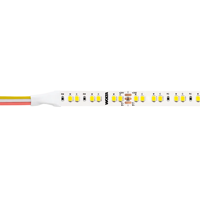 Светодиодная лента WOLTA WLS2835-14W/CCT/24H140-01 SMD2835 14Вт CCT 3000K-6500К 24В IP20 1800лм/м 140led/м 10мм WLS2835-14W/CCT/24H140-01