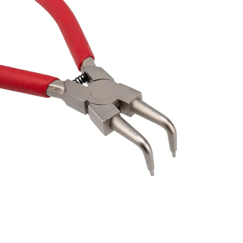 Щипцы для стопорных колец загнутый сжим 160мм, обливные рукоятки REXANT - Фото 4