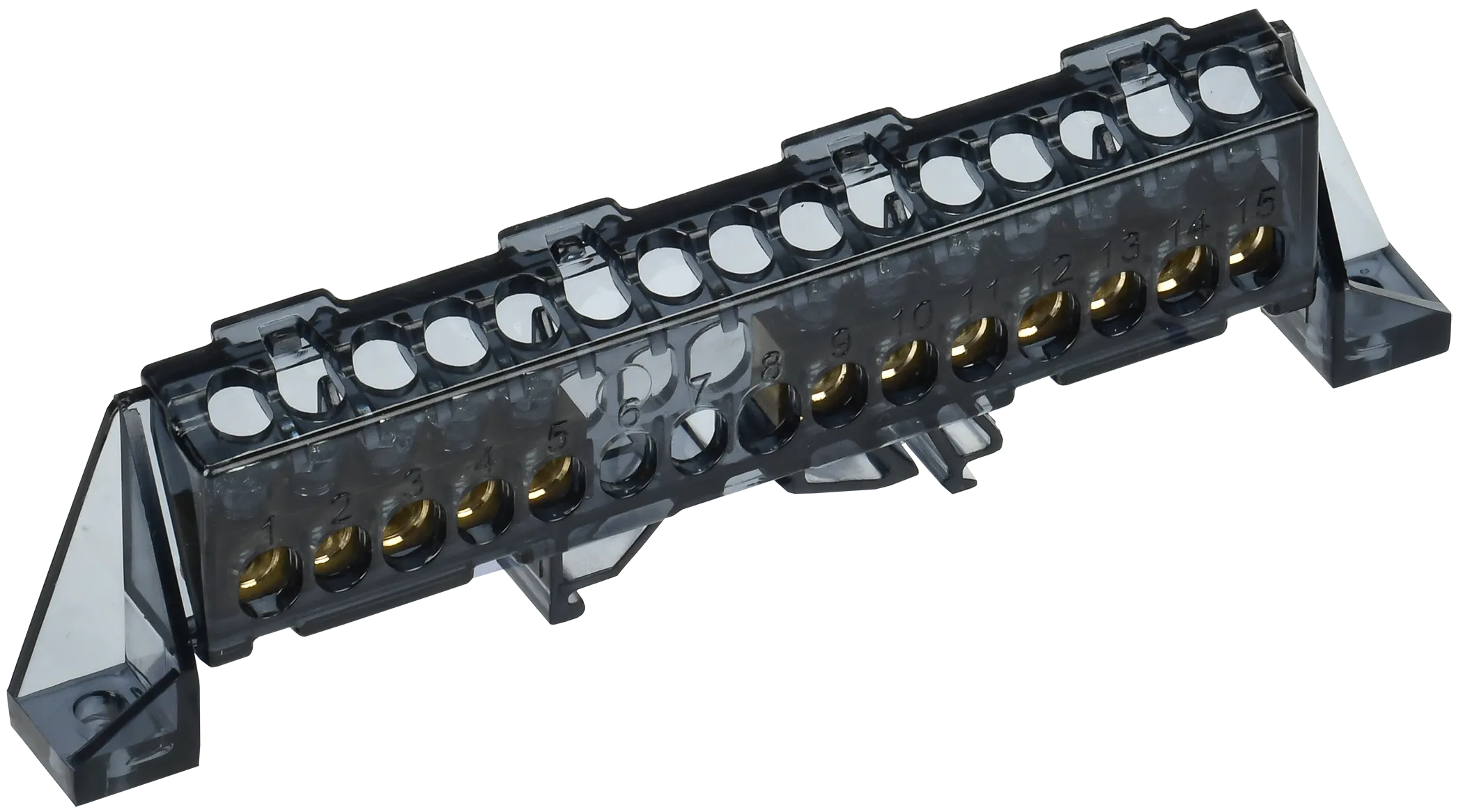 TEKFOR Шина N "ноль" в комбинированном DIN-изоляторе "Стойка" 6х9-(5+7)-Ч IEK