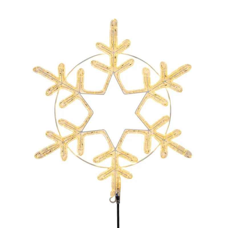 Фигура Снежинка цвет ТЕПЛЫЙ БЕЛЫЙ, размер 55x55 см NEON-NIGHT