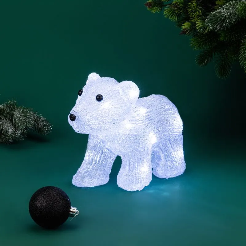Акриловая светодиодная фигура Медвежонок 24х11х18 см, 4,5 В, 3 батарейки AA (не входят в комплект), 16 светодиодов NEON-NIGHT - Фото 2