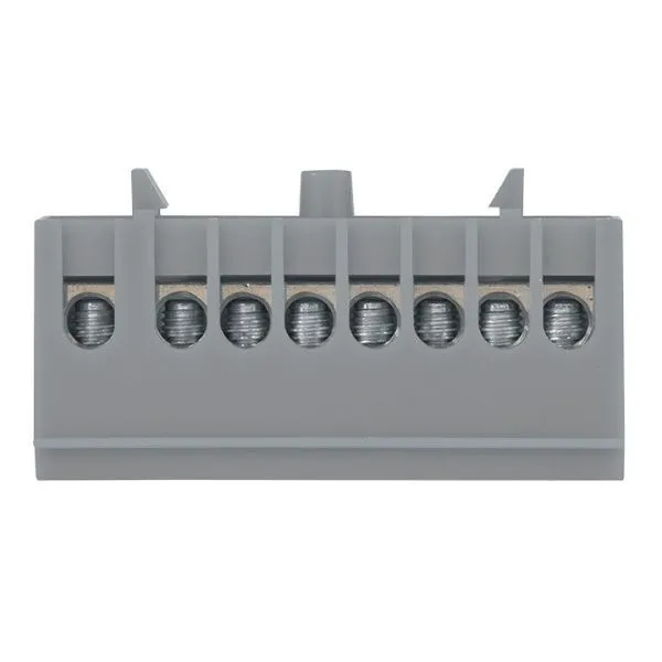 Шина "фаза" L (6x9мм) 8 отв. латунь серый изолир. корп. на DIN-рейку EKF - Фото 2