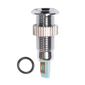 Индикатор металл Ø8 220В подсв/синяя LED  REXANT