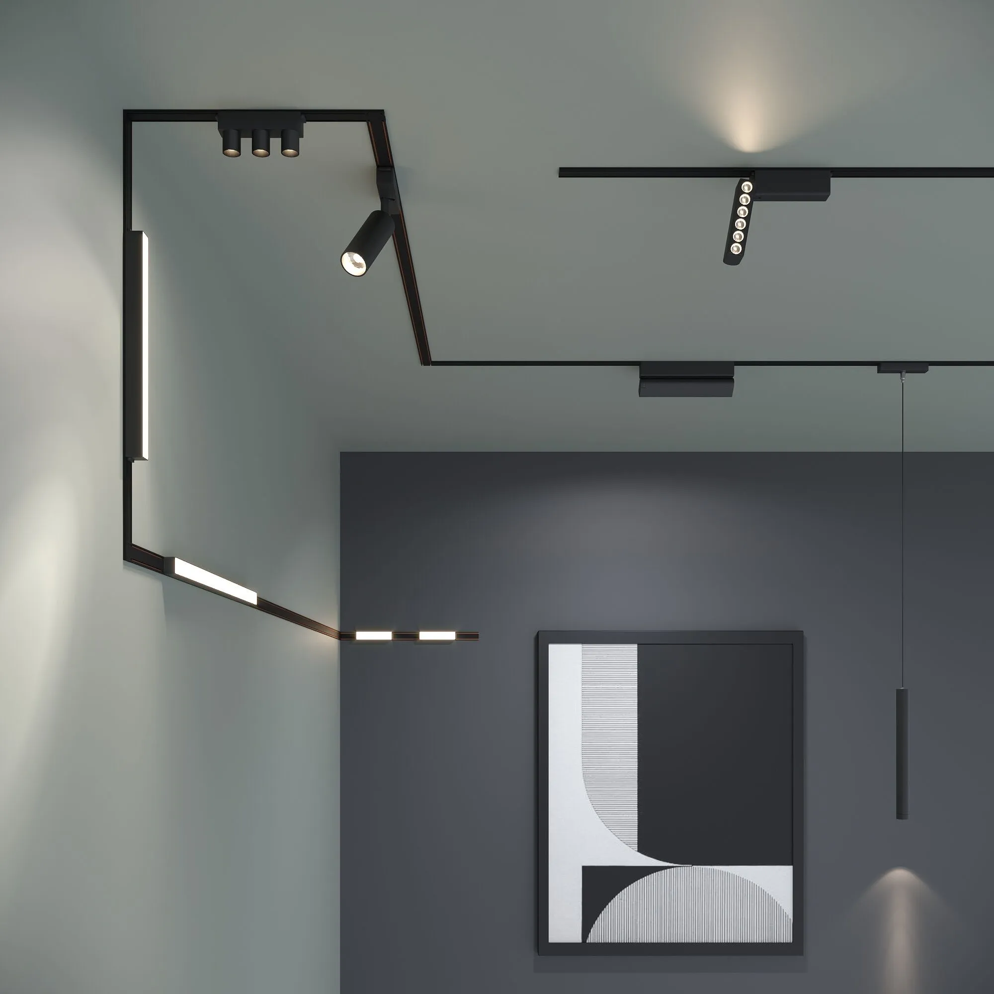 Flat Magnetic Трековый светильник 20W 4000K Vision (чёрный) 85089/01 Elektrostandard - Фото 6