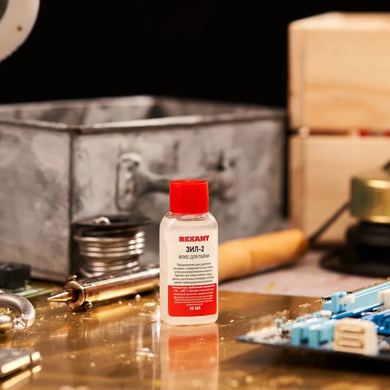 Флюс для пайки, ЗИЛ-2, 30мл, флакон REXANT - Фото 2