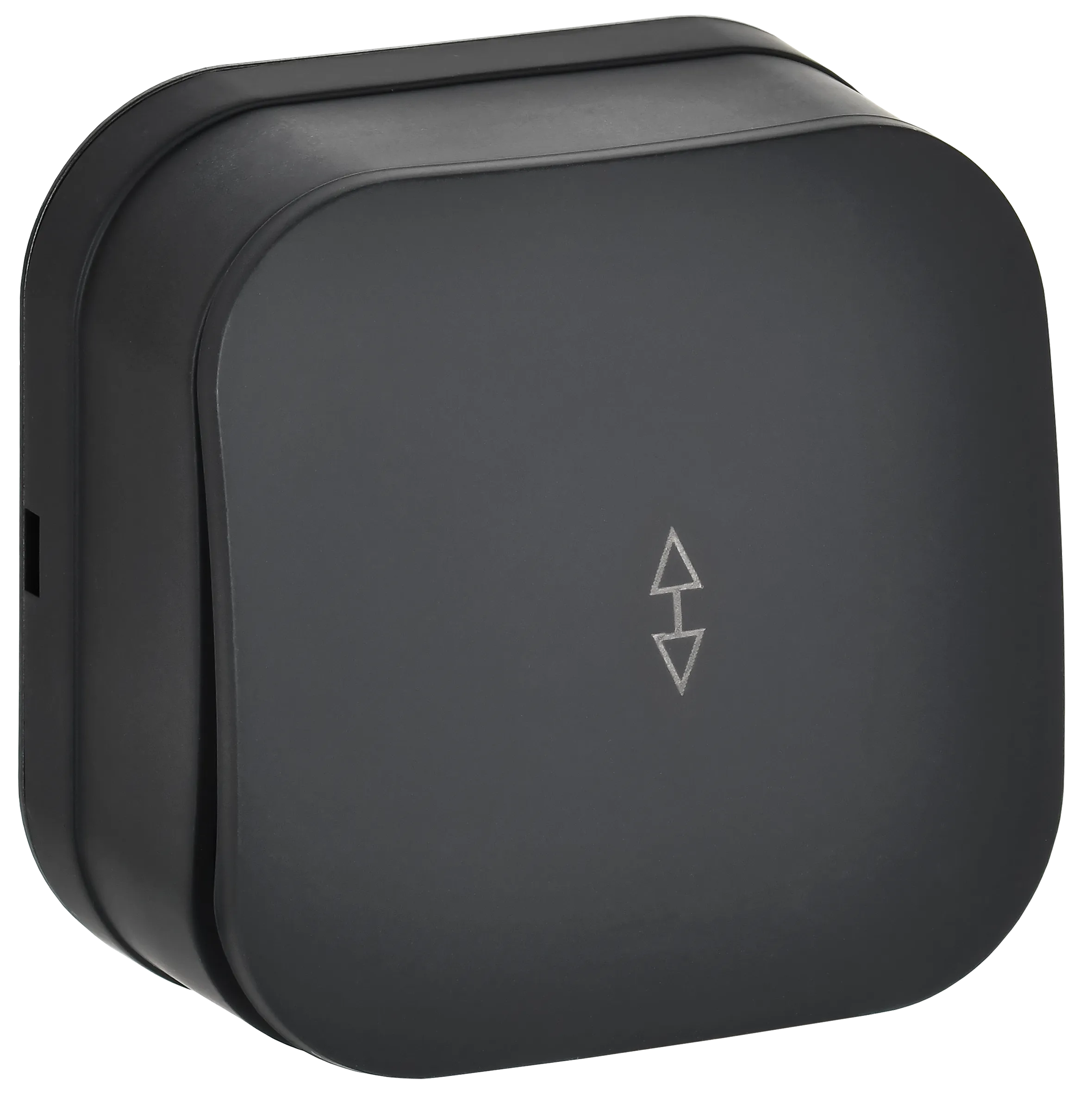 GLORY Выключатель 1-клавишный для открытой установки проходной 10А ВСп10-1-0-ХЧм черный матовый IEK EVH12-K02M-10