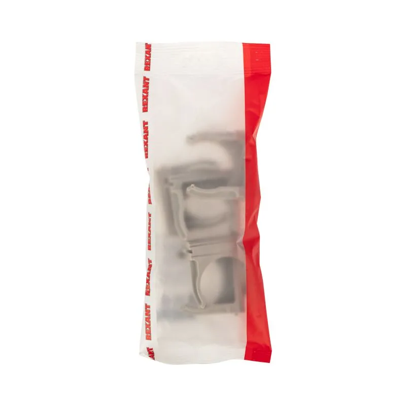 Крепеж-клипса для трубы ø40мм серая (5 шт/уп) REXANT - Фото 3