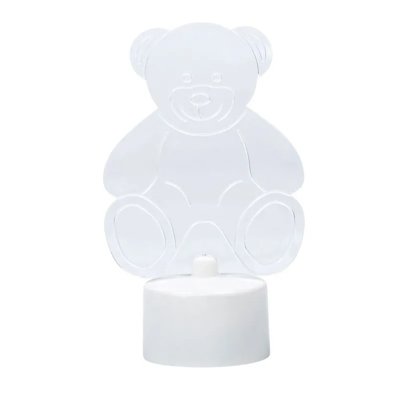 Фигура светодиодная на подставке Мишка 2D, RGB - Фото 2