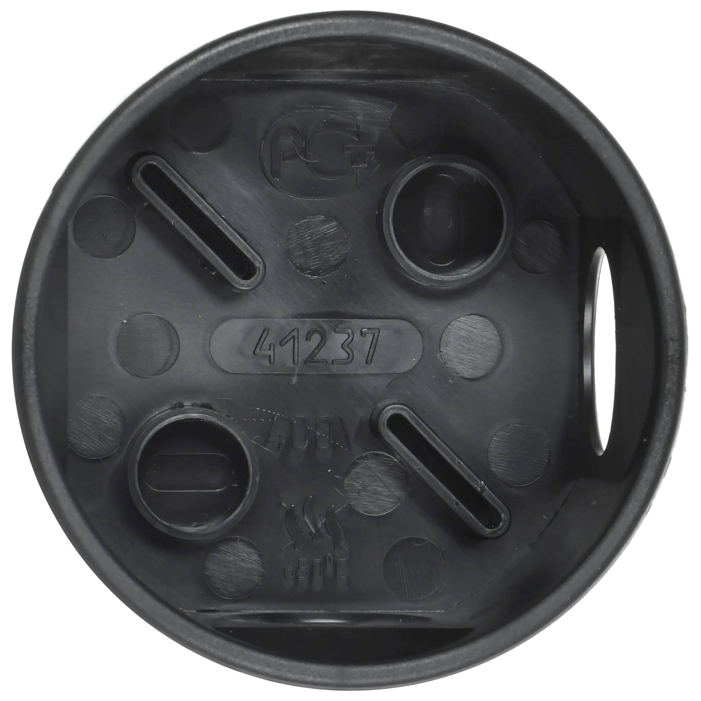 Коробка распаячная КМ41237 для открытой проводки с защелкивающейся крышкой безгалогенная (HF) D=75х40мм IP44 4 гермовводов черная (RAL 9005) IEK - Фото 2