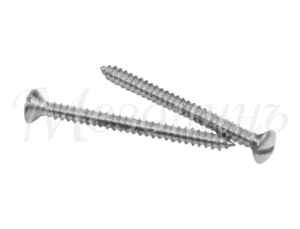 Саморез для выключателя / изолятора, цвет - никель,  ТМ  "МЕЗОНИНЪ", (40шт/уп) GE30002-31