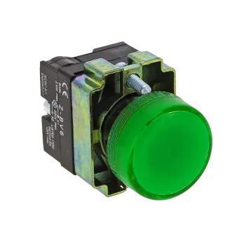 Лампа сигнальная BV63 зеленая EKF