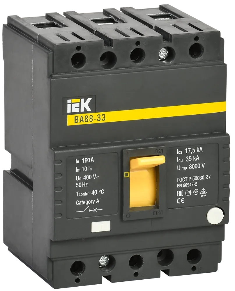Выключатель автоматический ВА88-33 3Р 160А 35кА IEK SVA20-3-0160