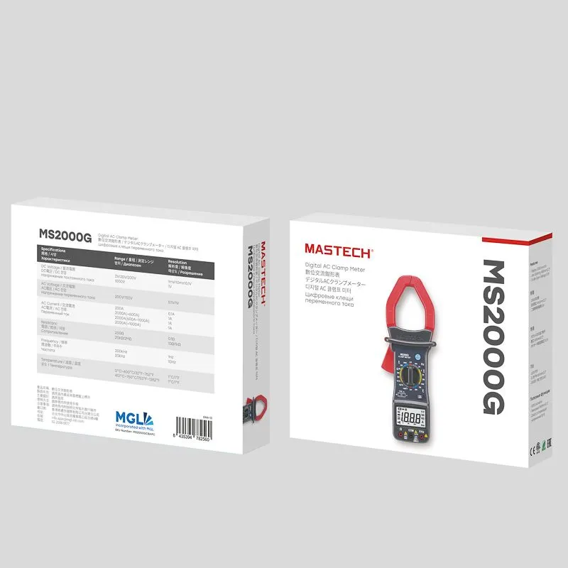 Токовые клещи MS2000G MASTECH - Фото 3