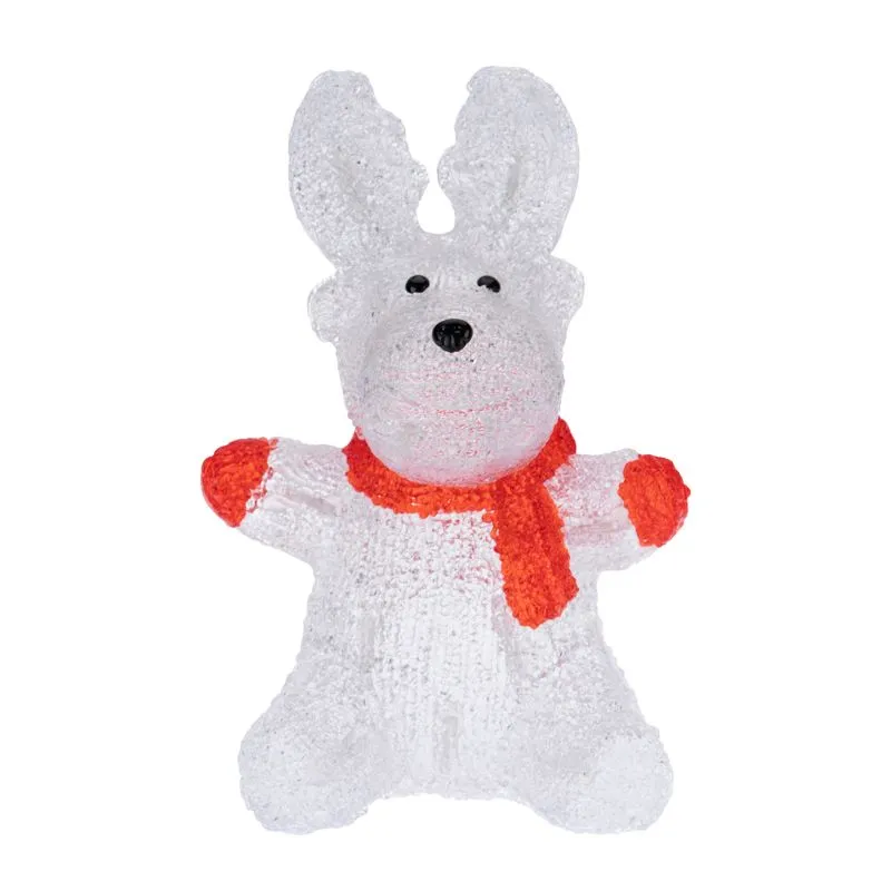 Акриловая светодиодная фигура Олененок в шарфе 20х17х30 см, 24 светодиода, батарейки 2хAA (не входят в комплект) NEON-NIGHT - Фото 3