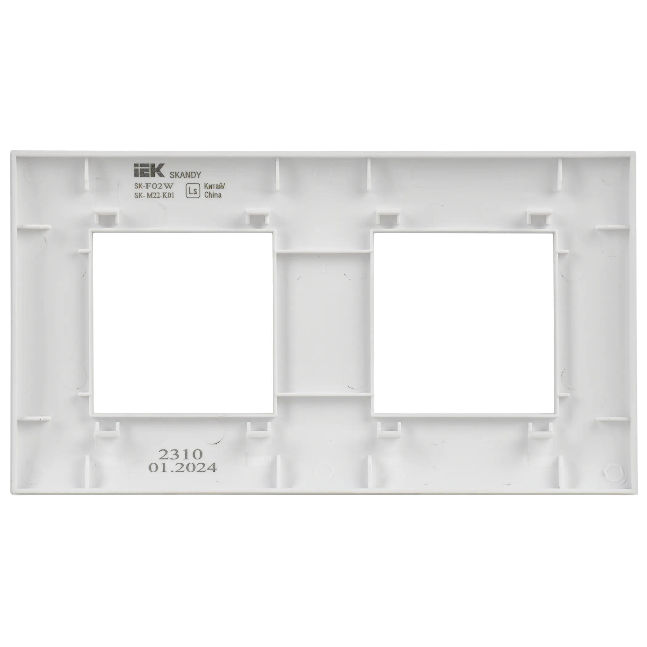 SKANDY Рамка 2-местная SK-F02W арктический белый IEK - Фото 5