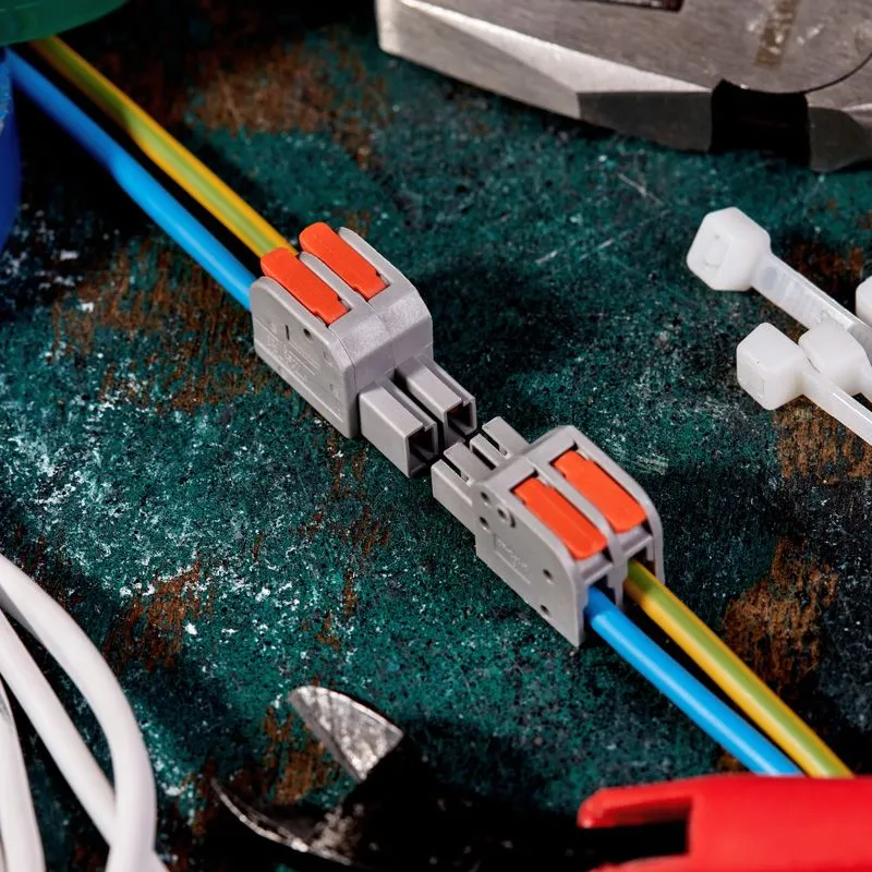 Клемма СМК 222-422R проходная разъемная 2 полюса серая 0,2-2,5/4мм² (50 шт/уп) REXANT - Фото 4