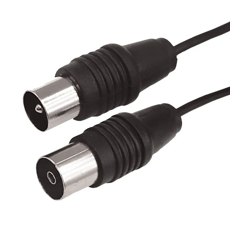 ВЧ-кабель, ТВ-гнездо - ТВ-штекер, 15м, черный REXANT 17-5017