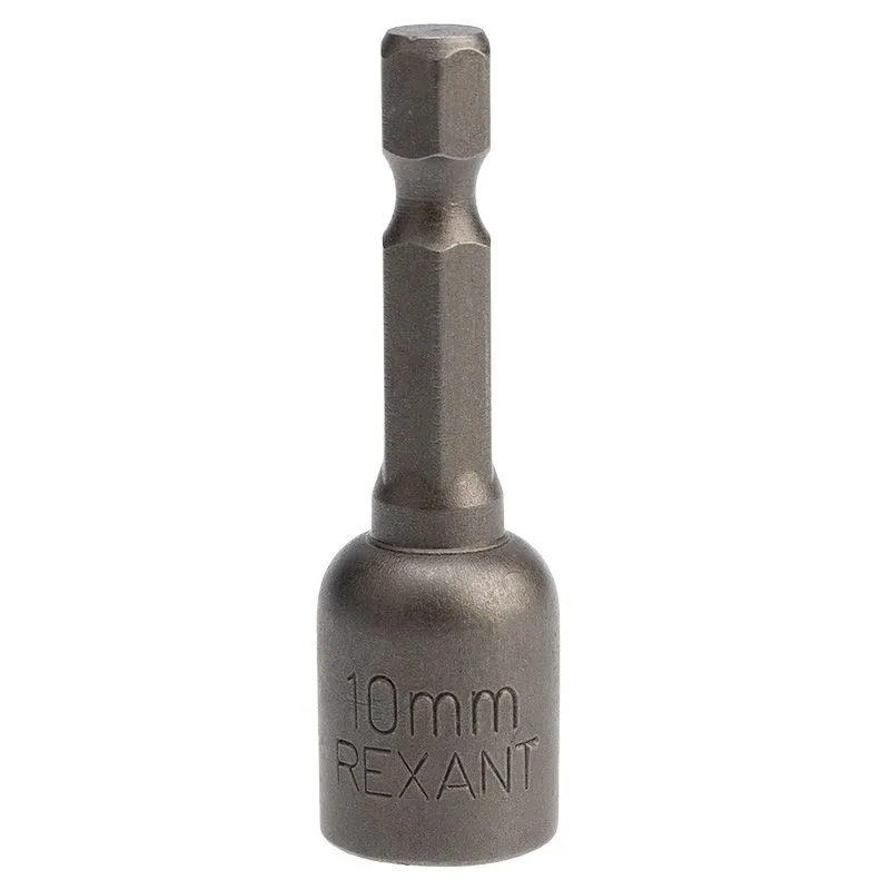 Ключ-насадка 1/4" магнитная 10х48мм (20 шт/уп ) REXANT 92-0402