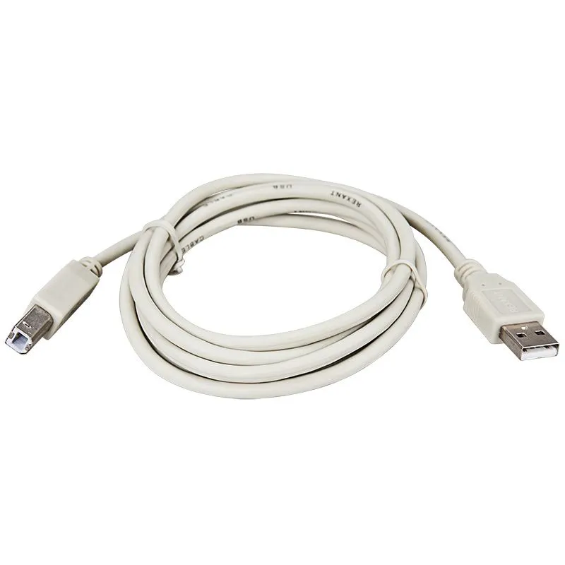 Кабель USB-А– USB-B, 2,4А, 3м, ПВХ, серый  REXANT - Фото 2