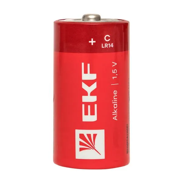 Алкалиновая батарейка C(LR14) блистер 2шт. EKF - Фото 4